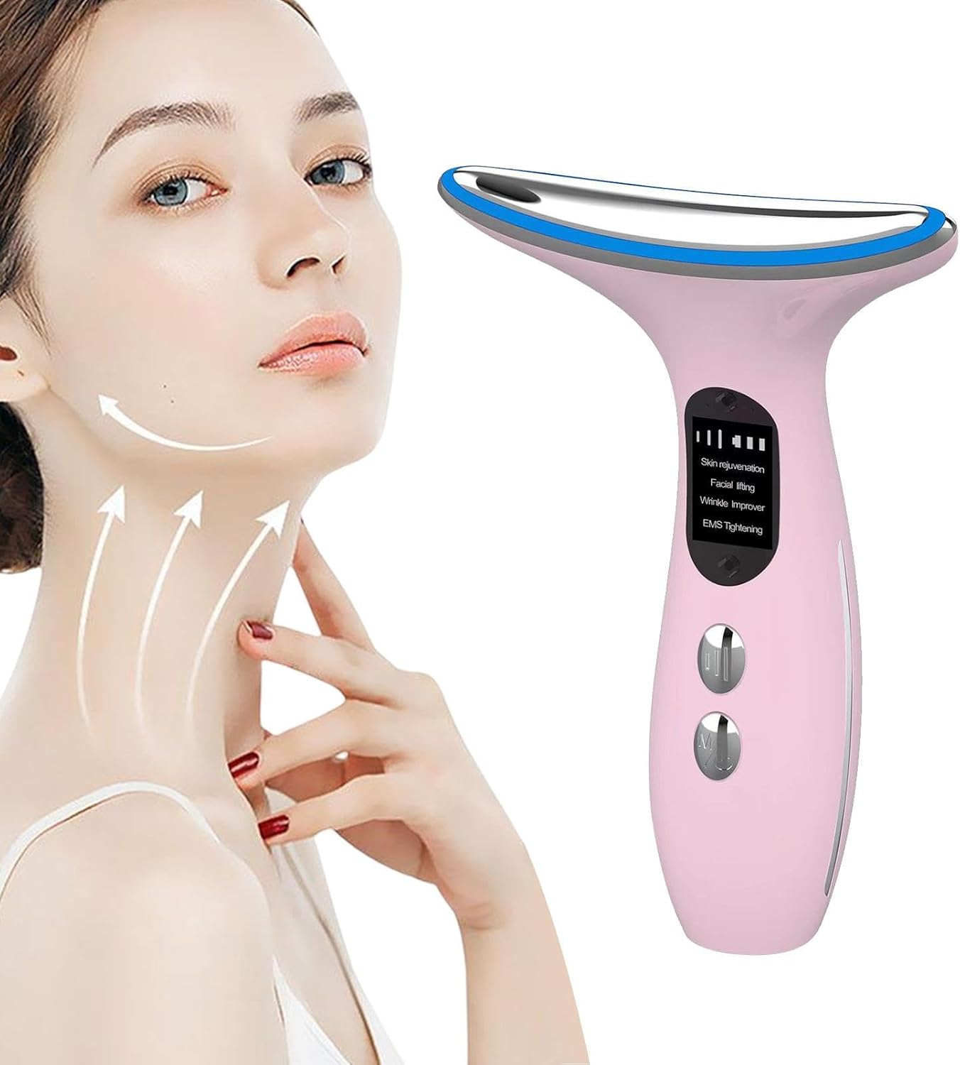 EMS Face & Neck Lifting Massager – Vibration & LED Therapy | Azra.pk