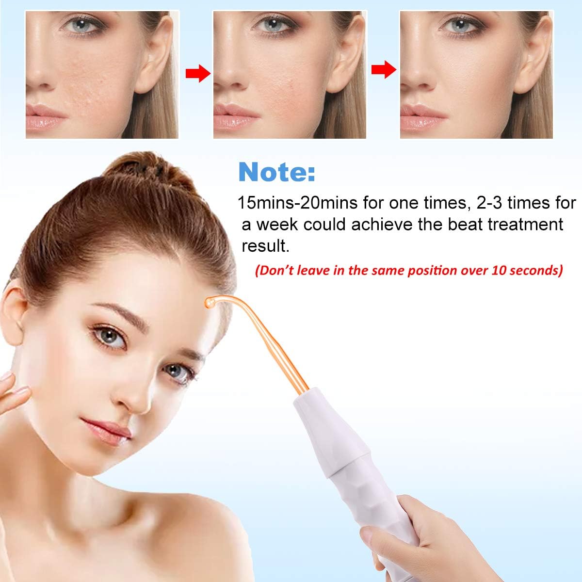 Azra High Frequncy Portable Handheld Facial Skin Care Wand Machine