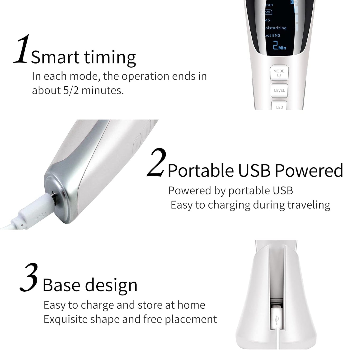 AZRA 5-in-1 EMS Facial Beauty Device with LED, Hot & Cold Therapy