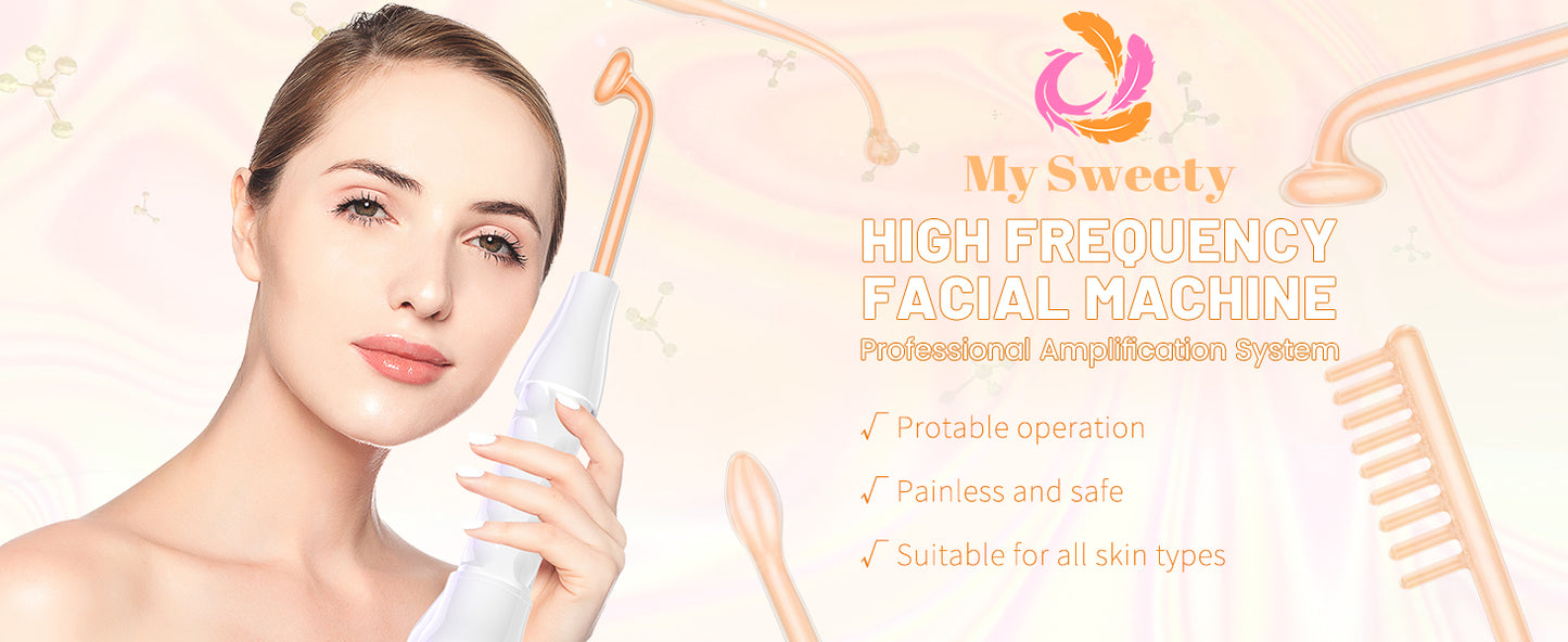 Azra High Frequncy Portable Handheld Facial Skin Care Wand Machine