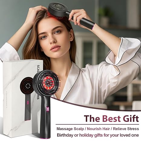Electric Hair Oil Applicator & Electric Scalp Massager Brush, IPX7 Waterproof Hair Brushes