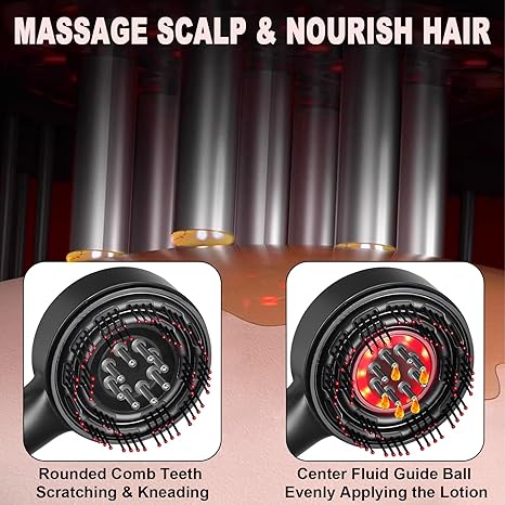 Electric Hair Oil Applicator & Electric Scalp Massager Brush, IPX7 Waterproof Hair Brushes