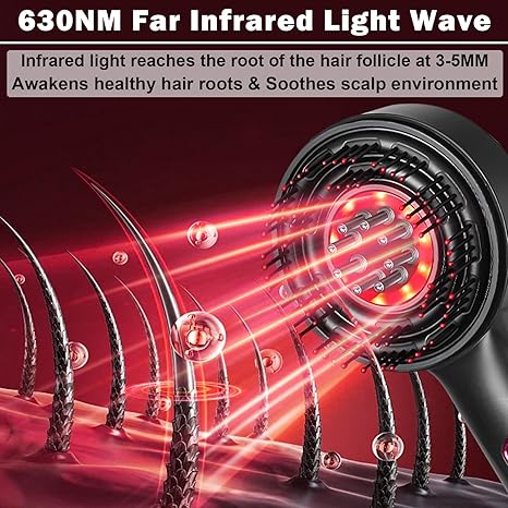 Electric Hair Oil Applicator & Electric Scalp Massager Brush, IPX7 Waterproof Hair Brushes