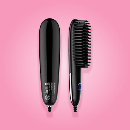 Electric Ceramic Ionic Heating Brush for Straightening Hair and Beard