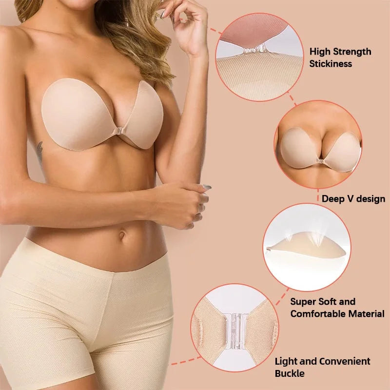 Adhesive Bra, Push up Strapless Self Adhesive Bra