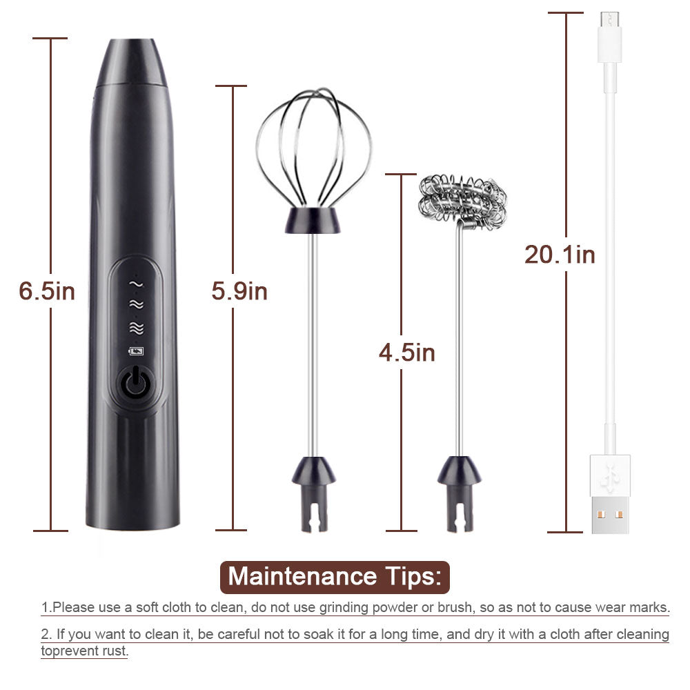 2 in 1 Rechargeable Electric Coffee & Egg Beater - Lassi Maker etc