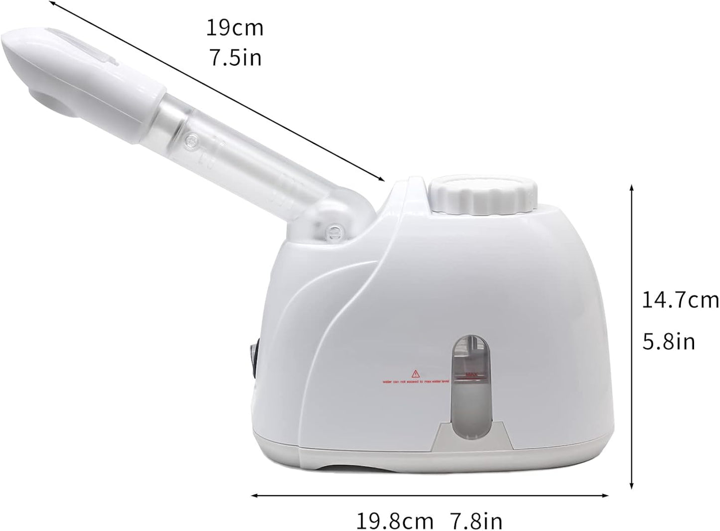 Facial Steamer with Extended Arm & Aromatherapy – Warm Mist Humidifier for Home Skin Care