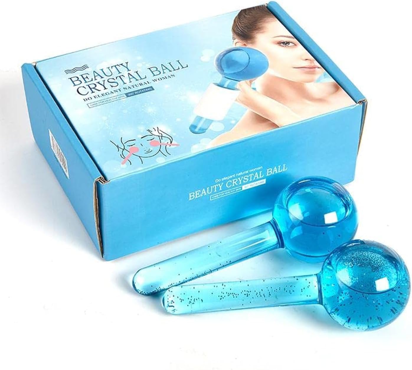 Beauty Crystal Ball - Natural Quartz Facial Massager for Relaxation and Skincare Enhancement