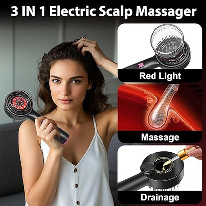 Electric Hair Oil Applicator & Electric Scalp Massager Brush, IPX7 Waterproof Hair Brushes