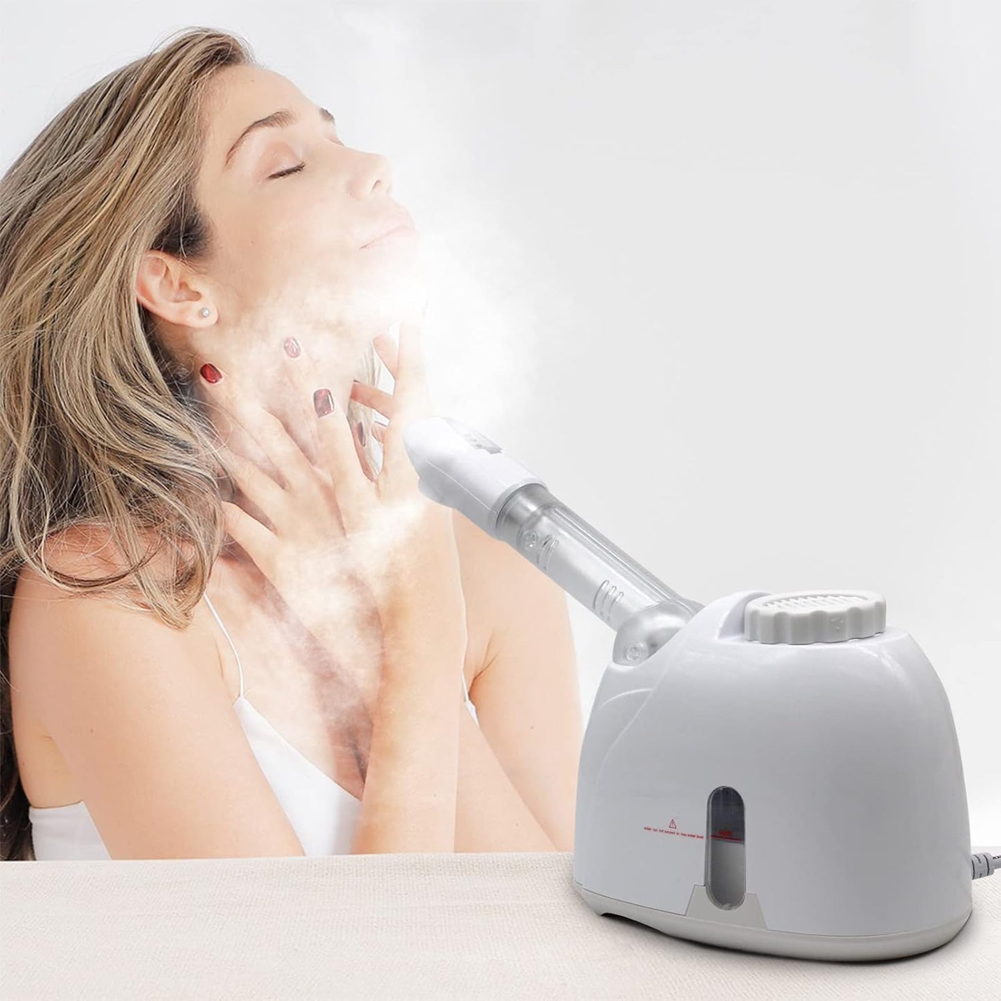 Facial Steamer with Extended Arm & Aromatherapy – Warm Mist Humidifier for Home Skin Care