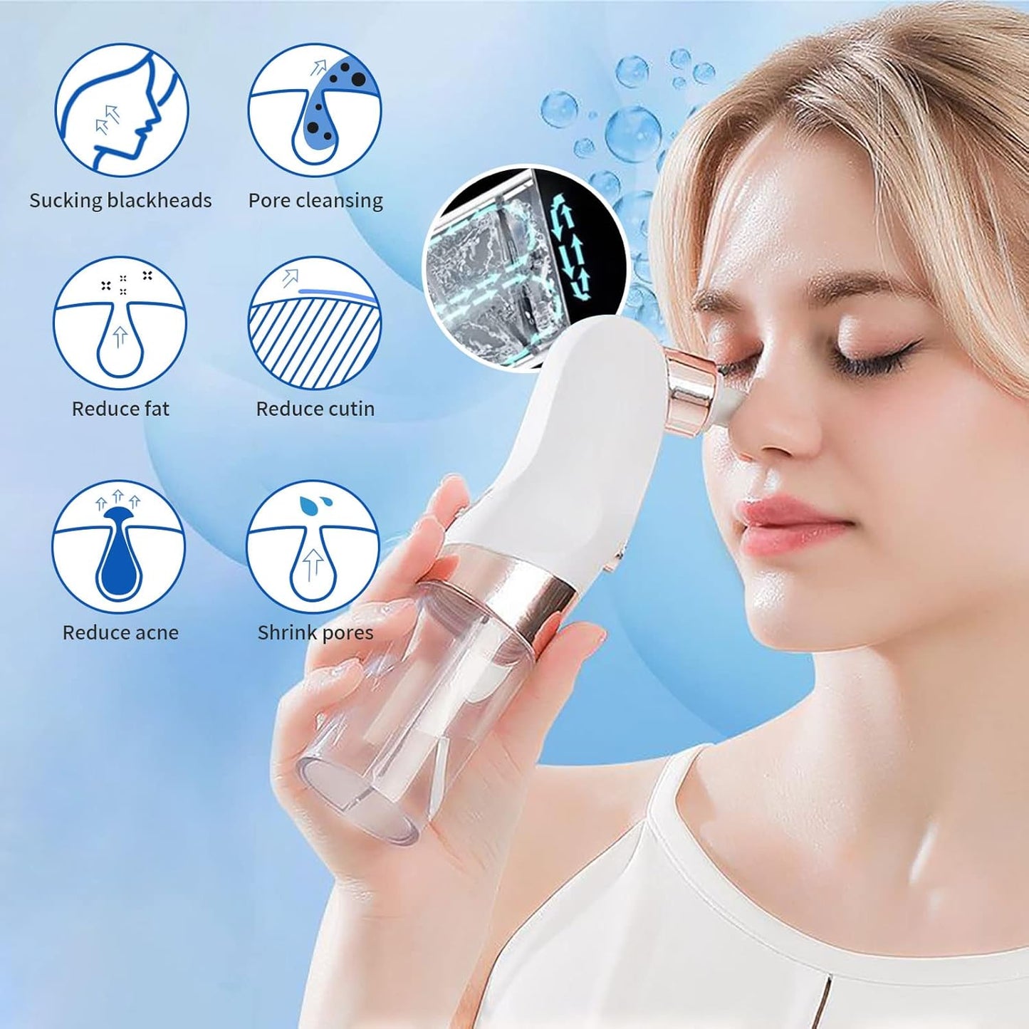 Azra Aqua Vacuum Pore Cleaner | Blackhead Remover