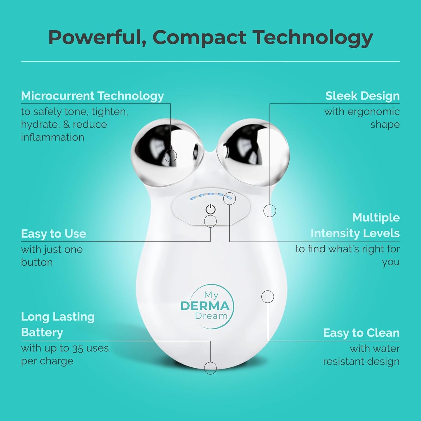 Azra Microcurrent Facial Toning & Sculpting Tool | MY DERMA DREAM