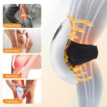 AZRA 3-in-1 Cordless Knee Massager with Heat, Vibration & Red Light