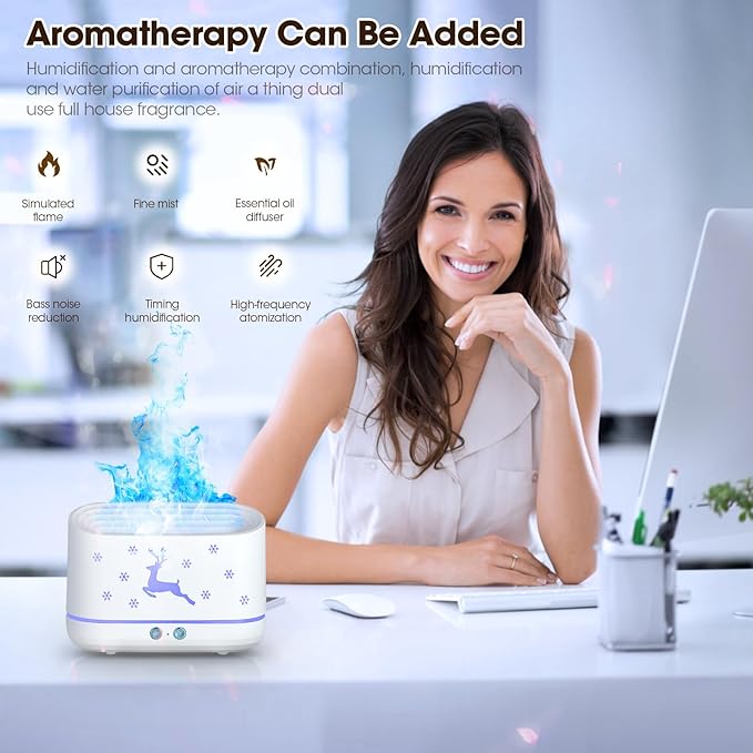 Deer Flame Aroma Diffuser – 3-in-1