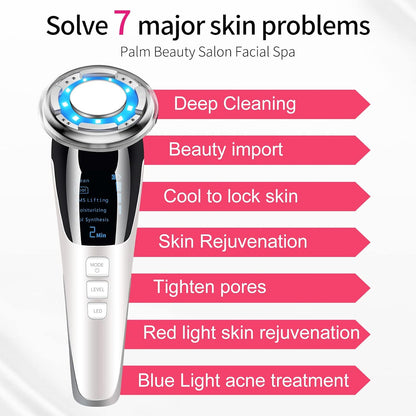AZRA 5-in-1 EMS Facial Beauty Device with LED, Hot & Cold Therapy