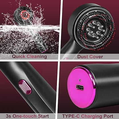 Electric Hair Oil Applicator & Electric Scalp Massager Brush, IPX7 Waterproof Hair Brushes