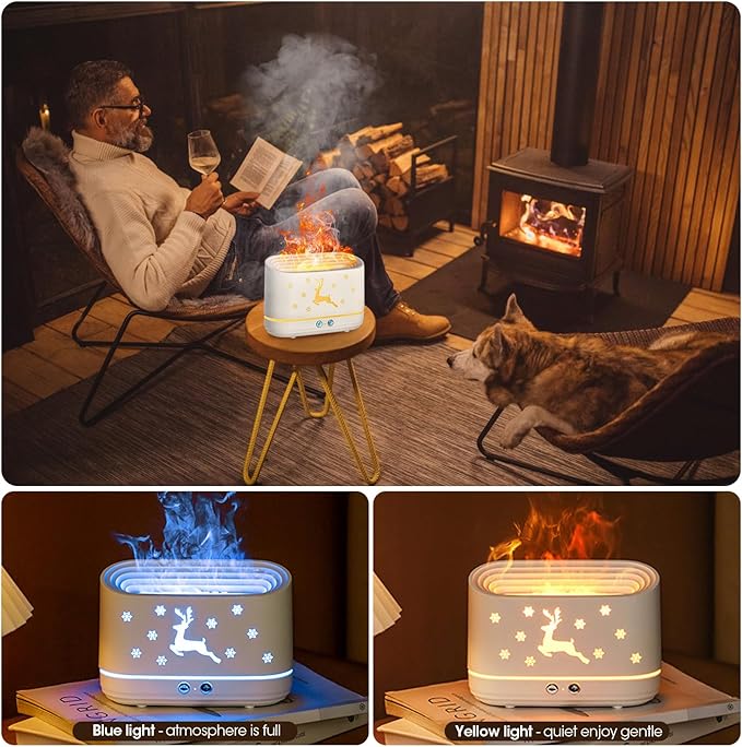 Deer Flame Aroma Diffuser – 3-in-1