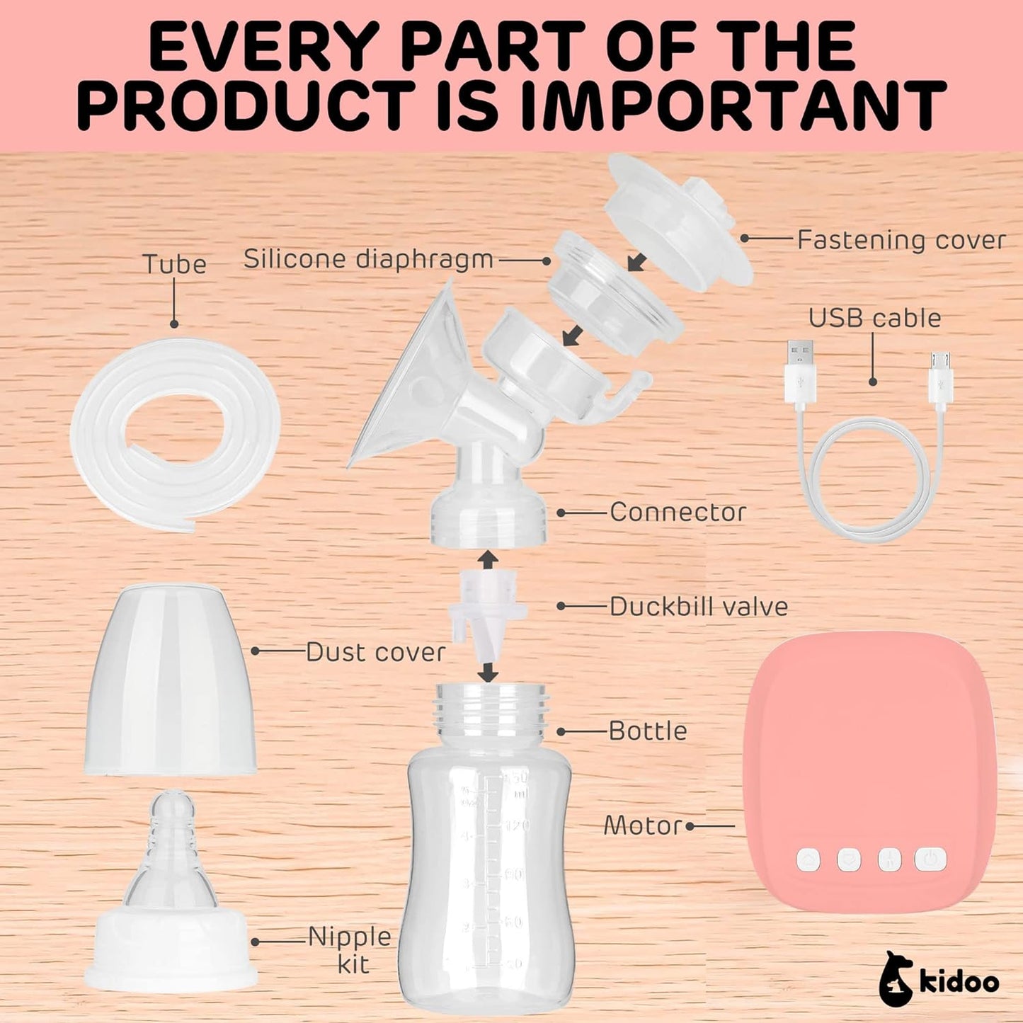 Single Electric Breast Pump - Massage and Expression Modes