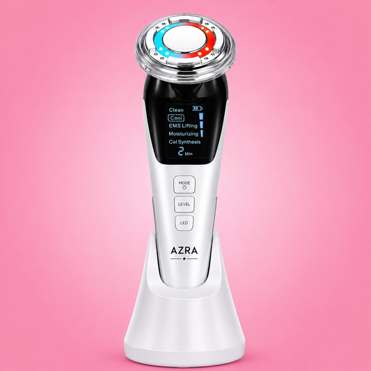 AZRA 5-in-1 EMS Facial Beauty Device with LED, Hot & Cold Therapy