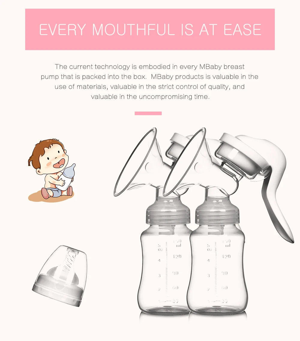 Manual Breast Pump - Safe, Portable, and Eco-Friendly