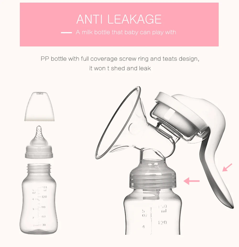 Manual Breast Pump - Safe, Portable, and Eco-Friendly