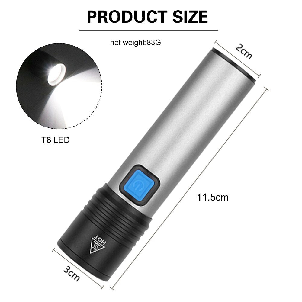 Mini High Beam Rechargeable Flashlight