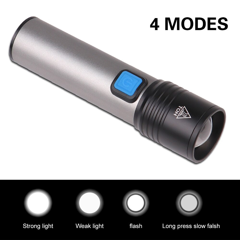 Mini High Beam Rechargeable Flashlight