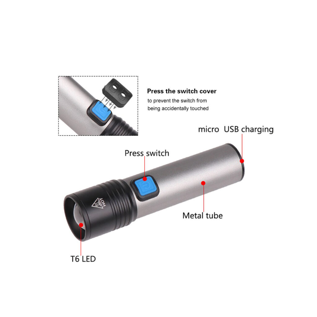 Mini High Beam Rechargeable Flashlight