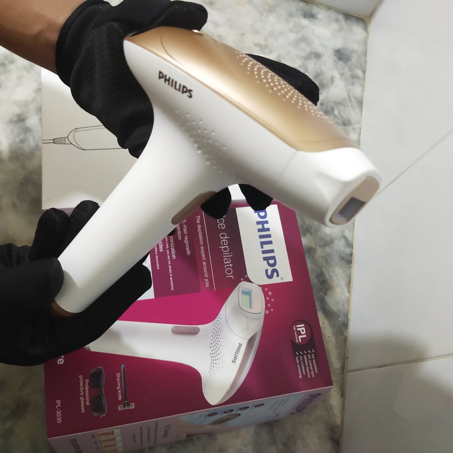 Philips IPL Hair Removal Device with Ice Cooling Feature