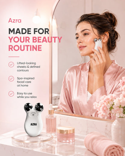 Azra Microcurrent Facial Toning Device With Free Azra Activating Gel