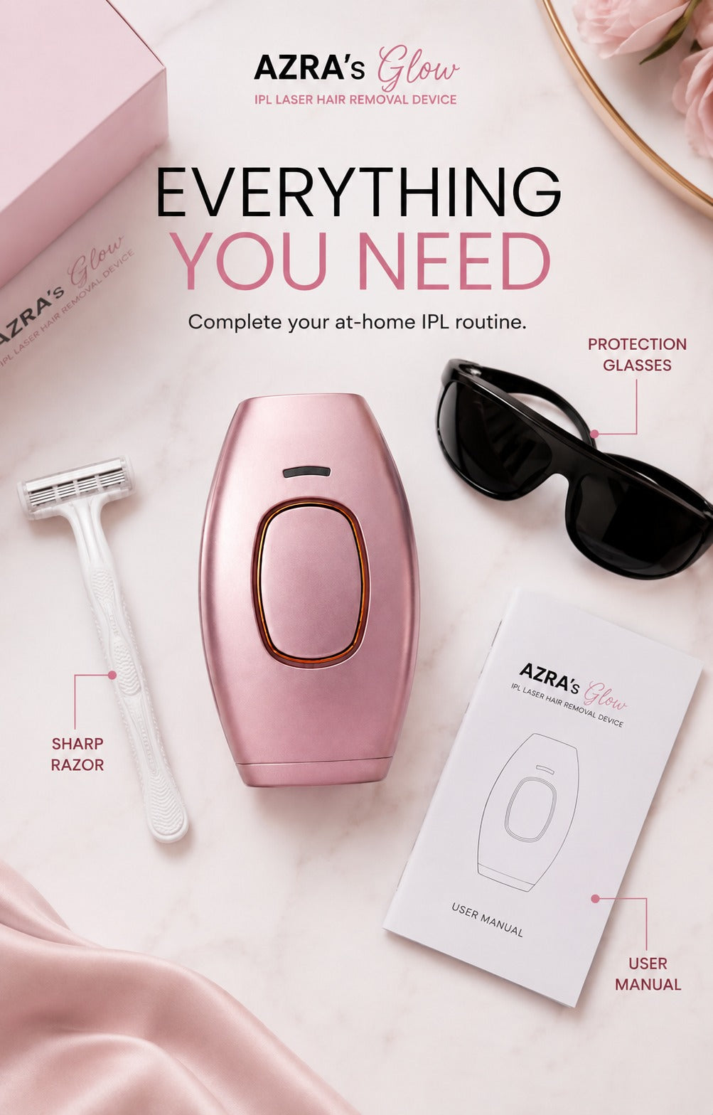 Azra's Glow IPL Laser Hair Removal Device