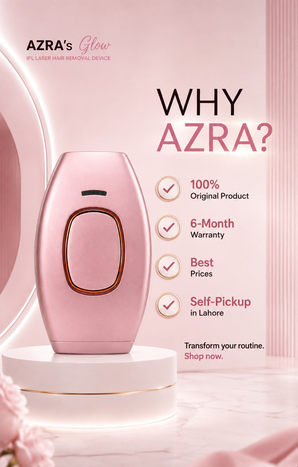 Azra's Glow IPL Laser Hair Removal Device
