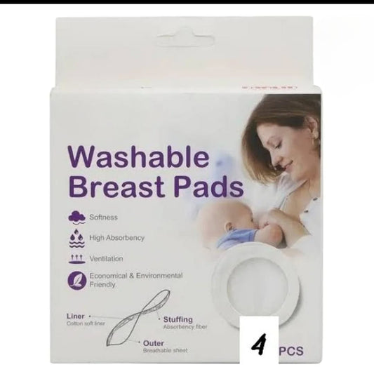 4Pcs Washable Breast Pads