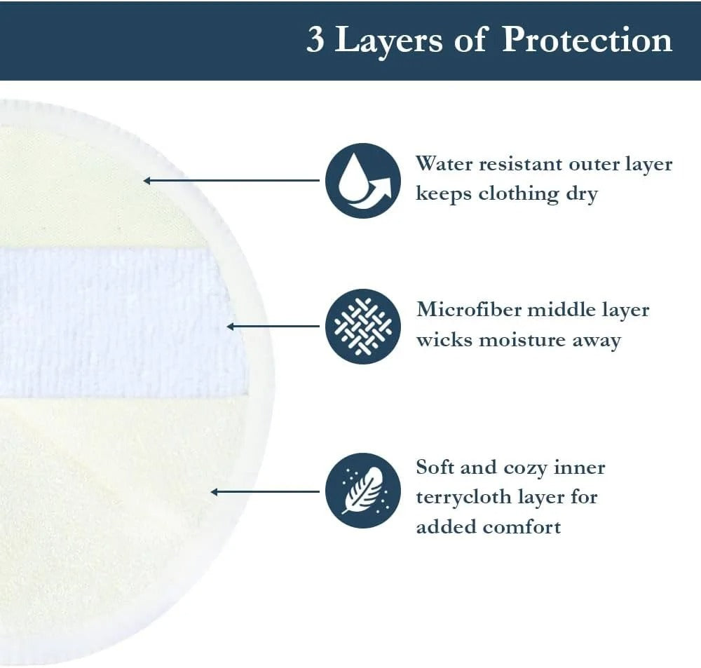 4Pcs Washable Breast Pads