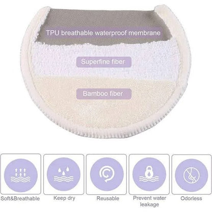 4Pcs Washable Breast Pads