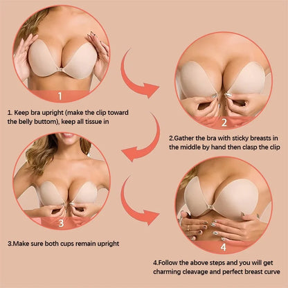 Adhesive Bra, Push up Strapless Self Adhesive Bra