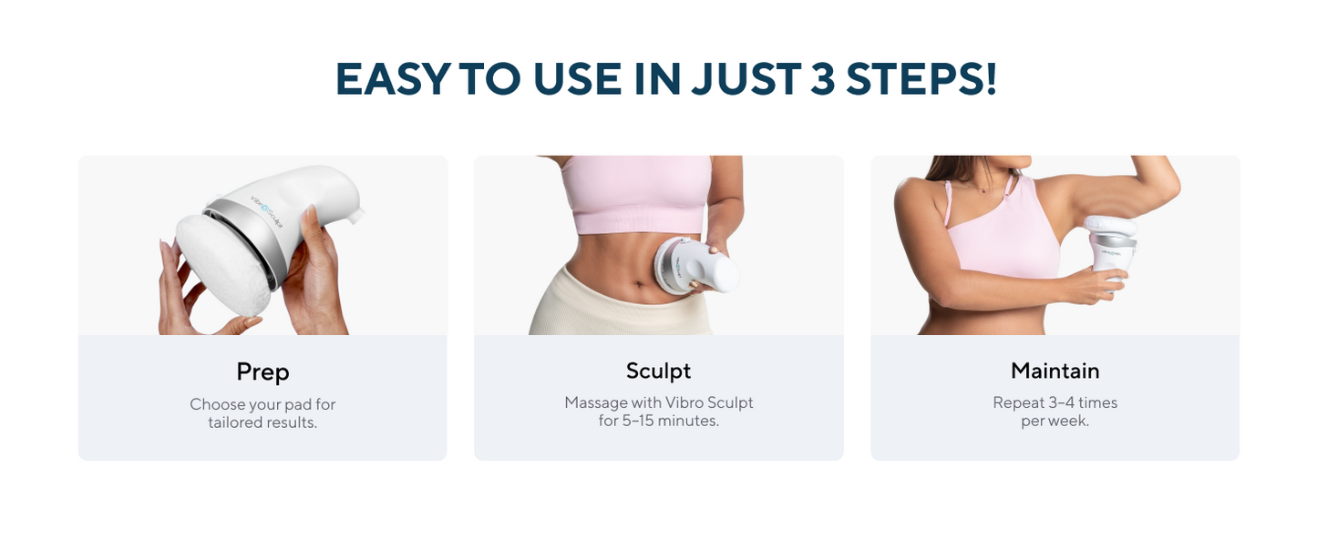 Vibro Sculpt Body Sculpting Machine with 3 Pro Pads