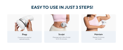 Vibro Sculpt Body Sculpting Machine with 3 Pro Pads