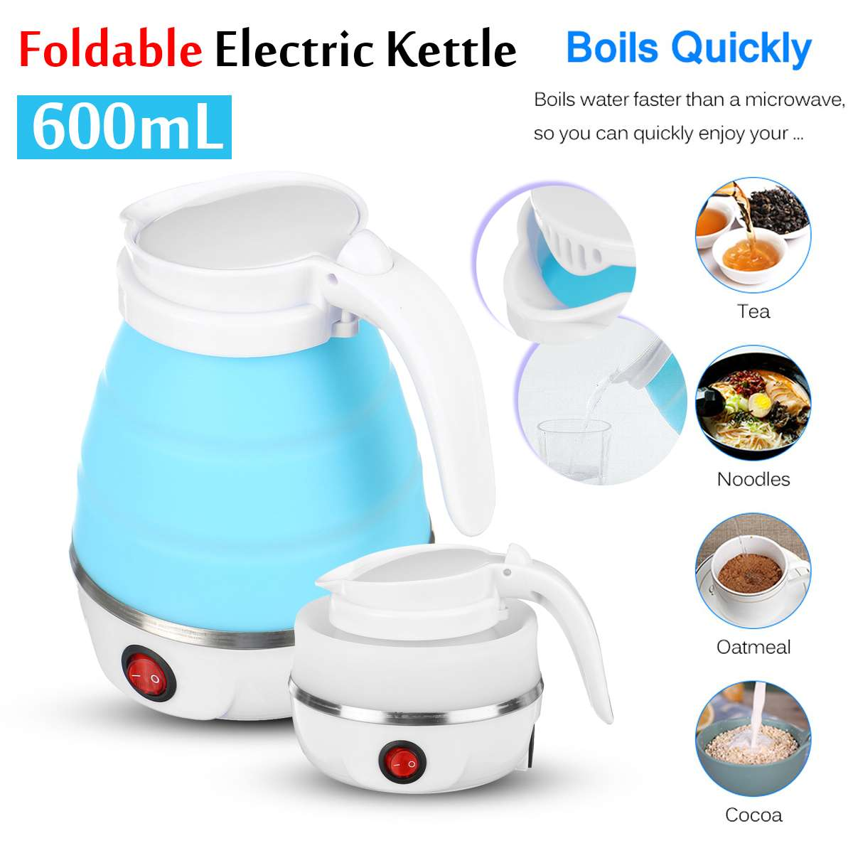 Portable & Foldable Electric Kettle ( Easy To Carry)