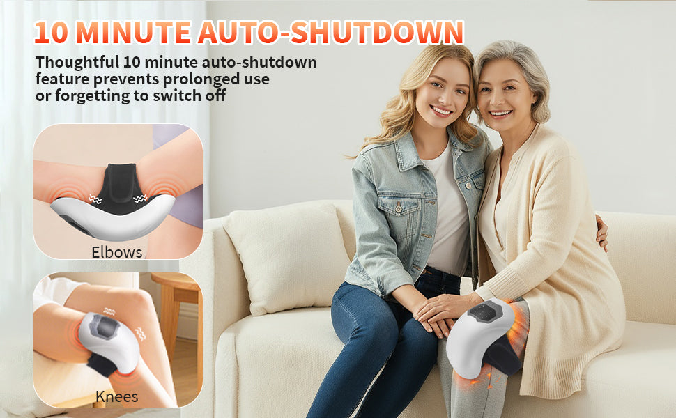 AZRA 3-in-1 Cordless Knee Massager with Heat, Vibration & Red Light