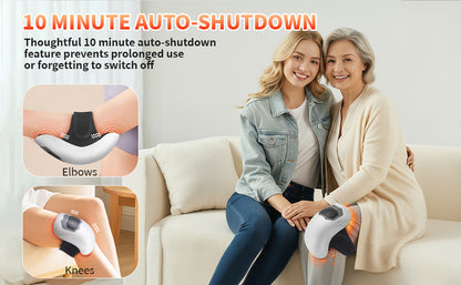 AZRA 3-in-1 Cordless Knee Massager with Heat, Vibration & Red Light