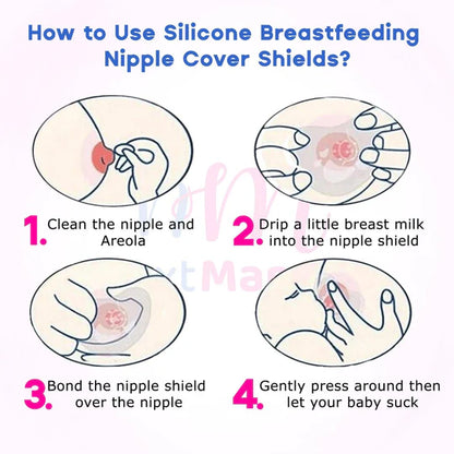 Silicone Breastfeeding Nipple Cover Shields | Protects from Baby Bite, Nipple Wound & Infection Pain