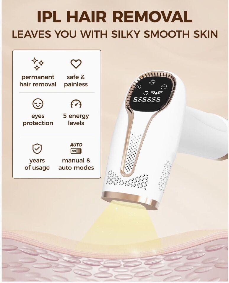 Azra Flash IPL Laser Hair Removal Device With 1 Million Flashes with Auto Features