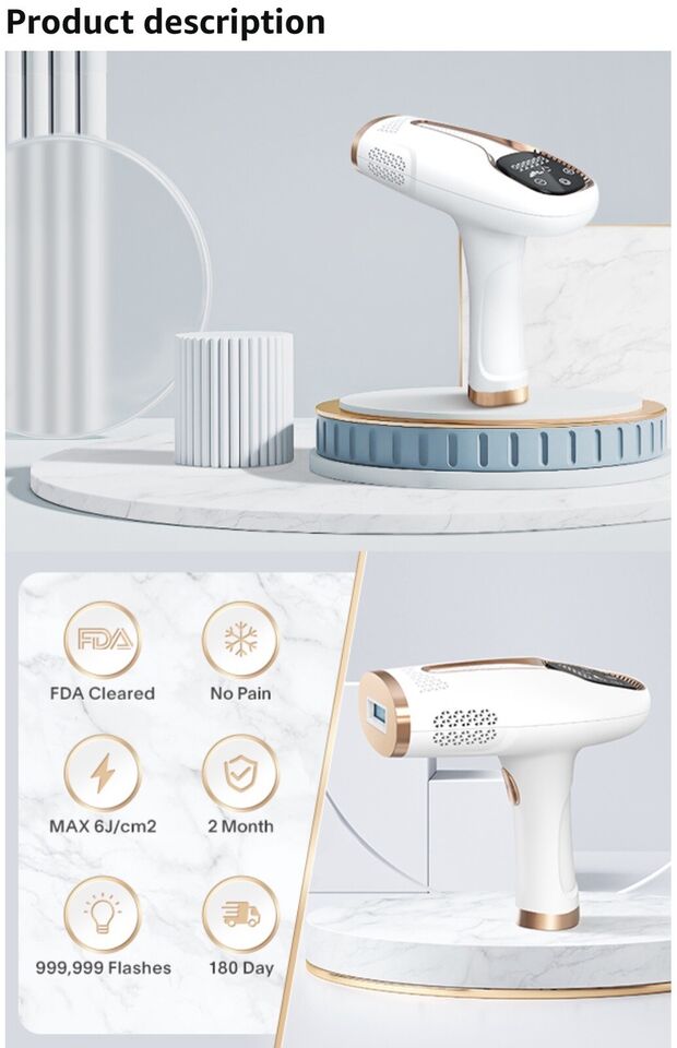 Azra Flash IPL Laser Hair Removal Device With 1 Million Flashes with Auto Features