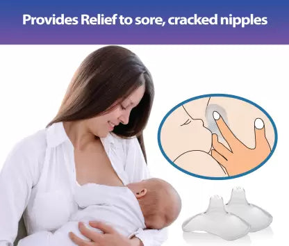 Silicone Breastfeeding Nipple Cover Shields | Protects from Baby Bite, Nipple Wound & Infection Pain